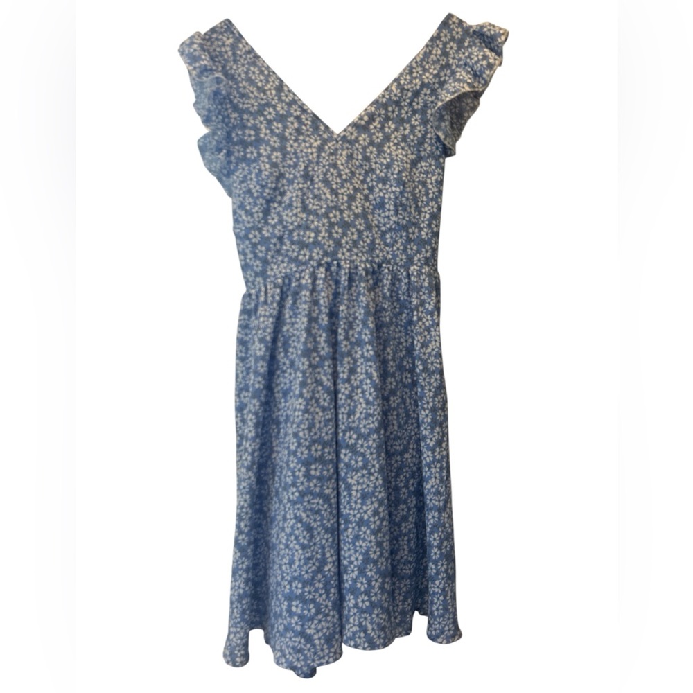 SHEIN Blue Floral Mini Dress